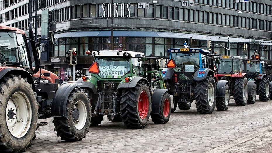    Тракторный марш в Хельсинки, Финляндия. 2016 год. Автор фото: Maaseudun Tulevaisuus