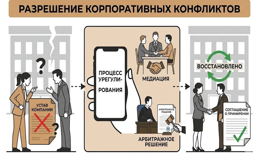 Разрешение корпоративных конфликтов: защита активов ООО