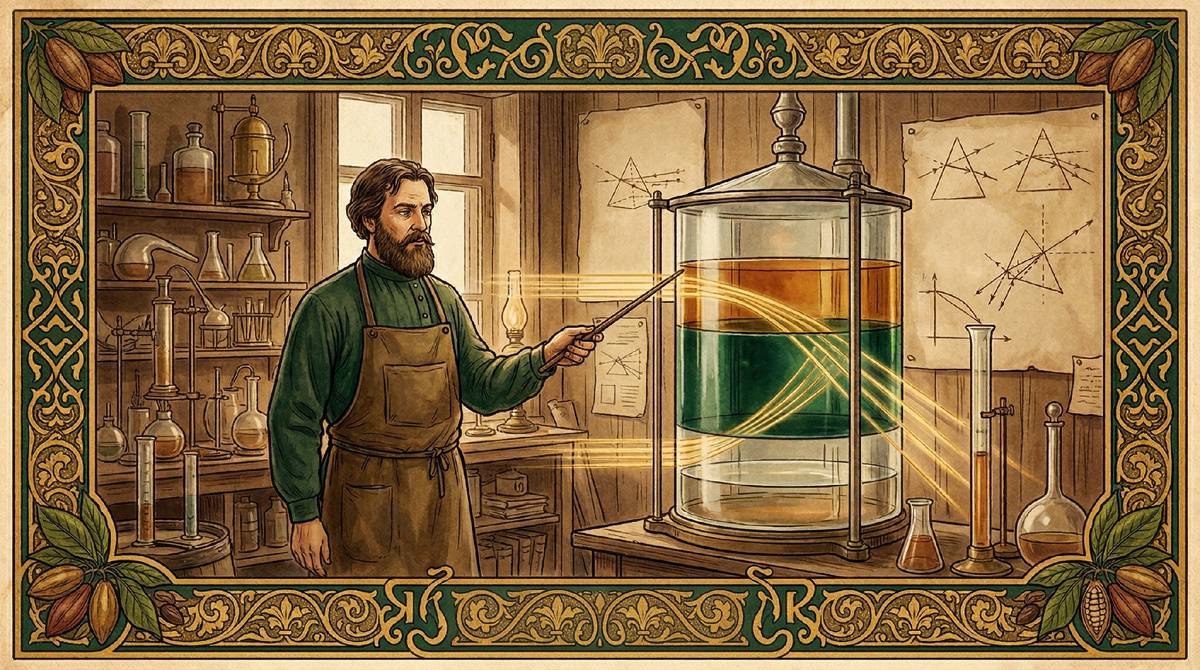 Лабораторная демонстрация преломления света в средах с разной плотностью