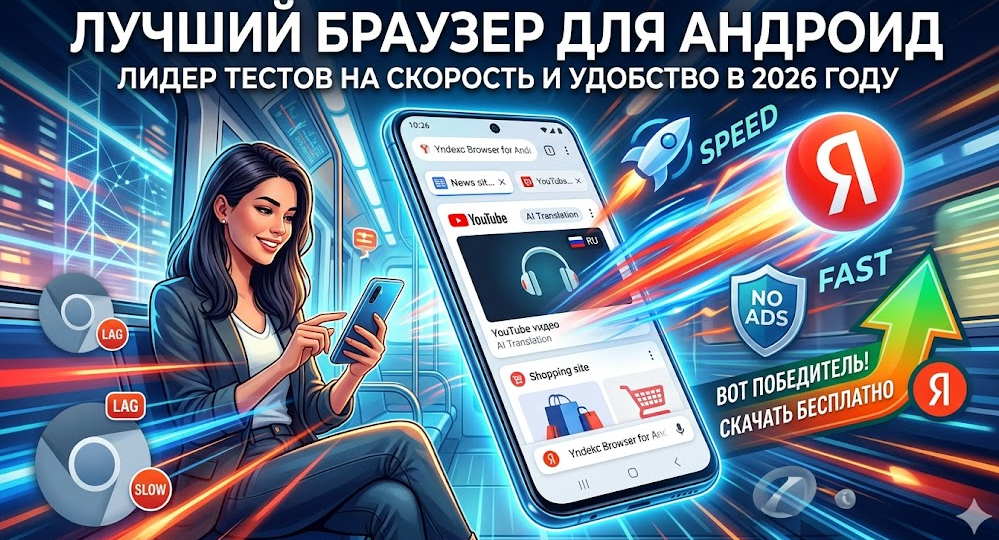 Лучший браузер для Андроид: лидер тестов на скорость и удобство в 2026 году