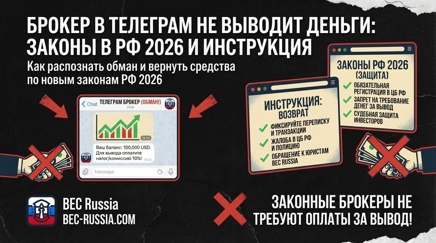 Telegram-брокер не выводит деньги? Пошаговая инструкция для 2026 года