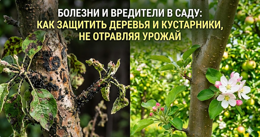 Болезни и вредители в саду: как защитить деревья и кустарники, не отравляя урожай