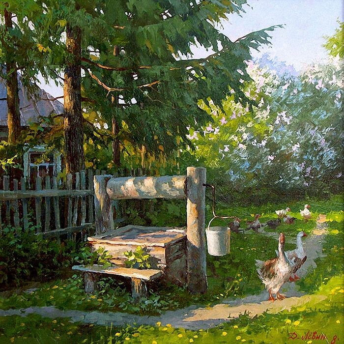 Дмитрий Лёвин "Весна в деревне Мамонтово", источник fishki.net