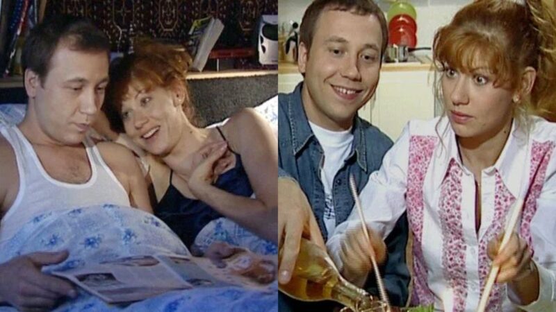    Елена Бирюкова и Георгий Дронов в образах Саши и Маши.