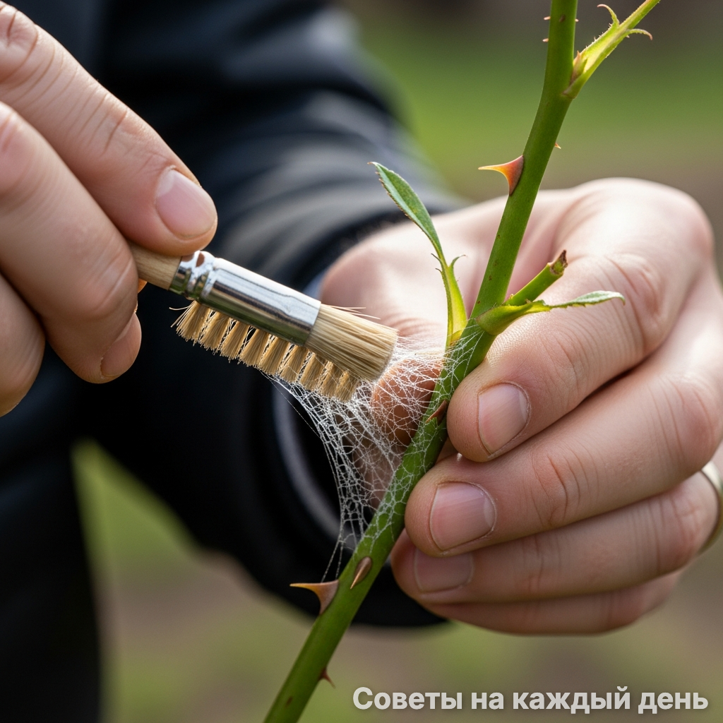 Механическая очистка помогает солнцу быстрее уничтожить грибницу.
