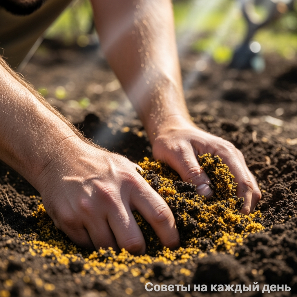 Создание рыхлого основания - это залог того, что корни не встретят сопротивления в первые месяцы.