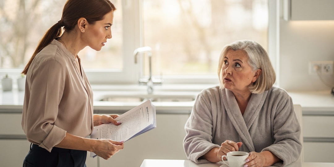 «Я теперь тут живу, Андрюша разрешил» — свекровь встретила её в дверях собственной квартиры в халате и бигудях