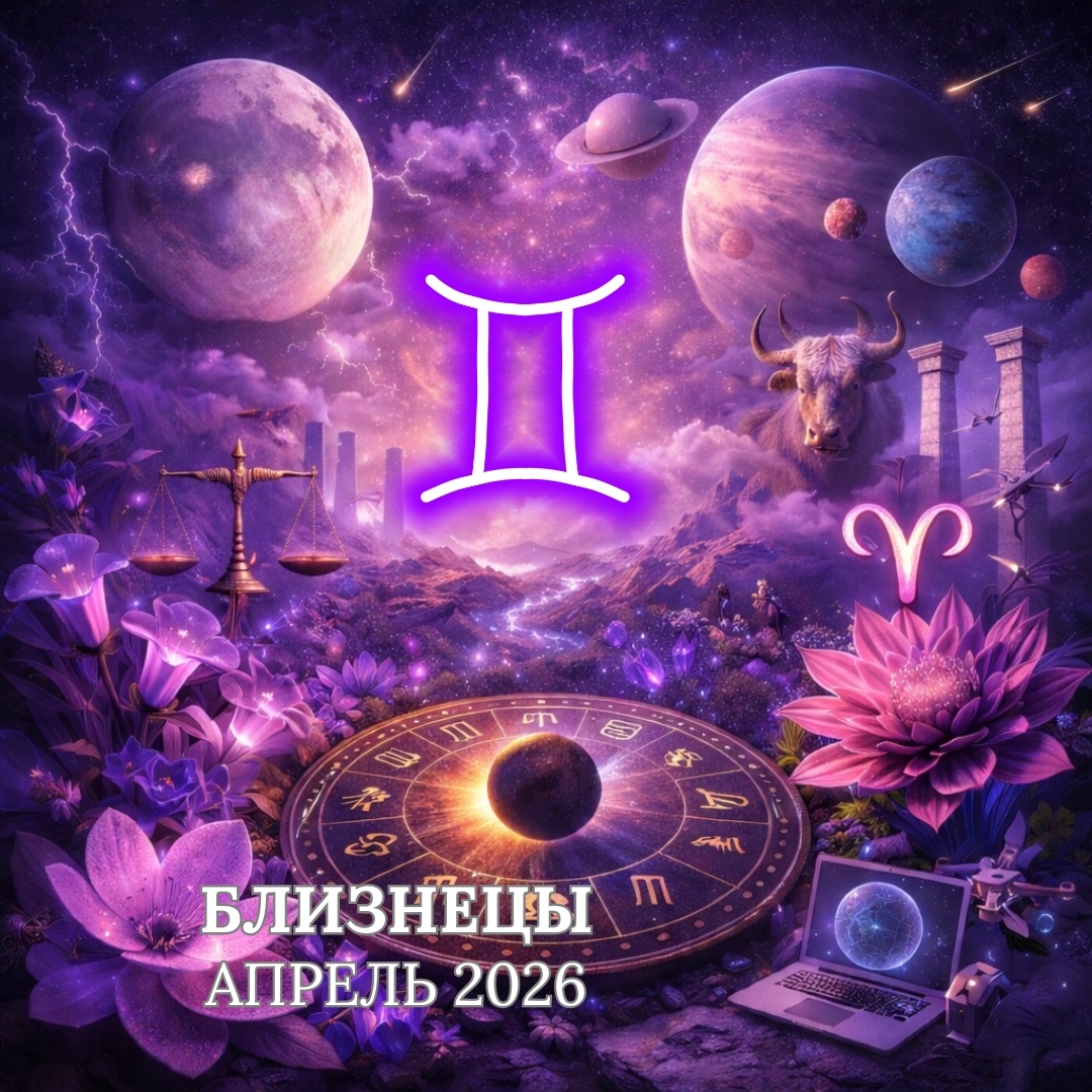 Гороскоп на Апрель 2026 для Блзнецов. Астролог Екатерина Юдина 