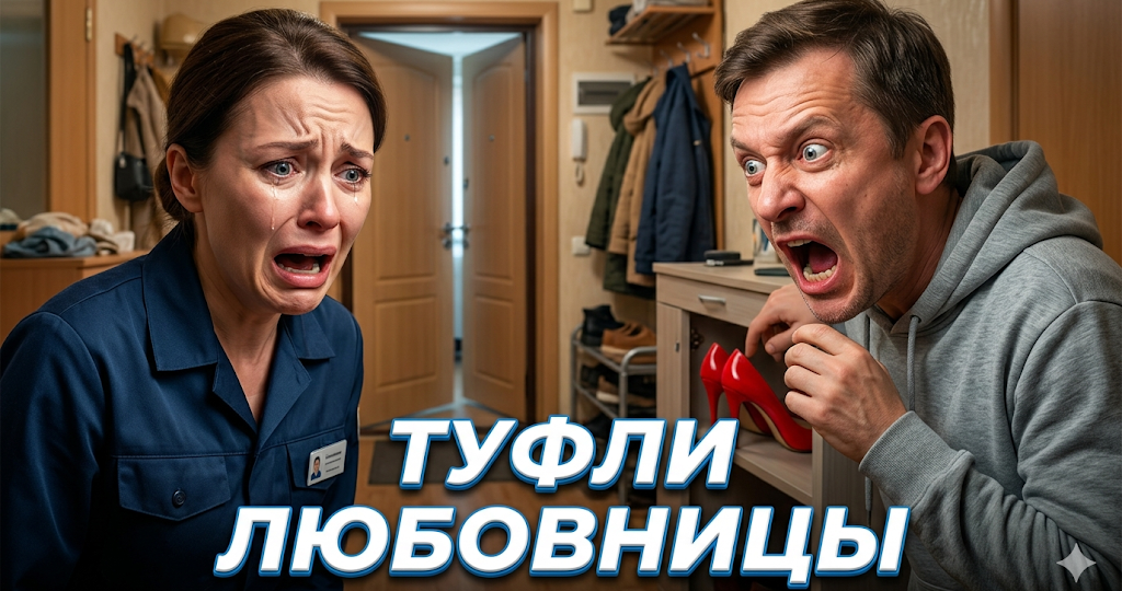 — Ты почему так рано приперлась с ночной смены?!» — кричал муж, не успев спрятать женские туфли в прихожей