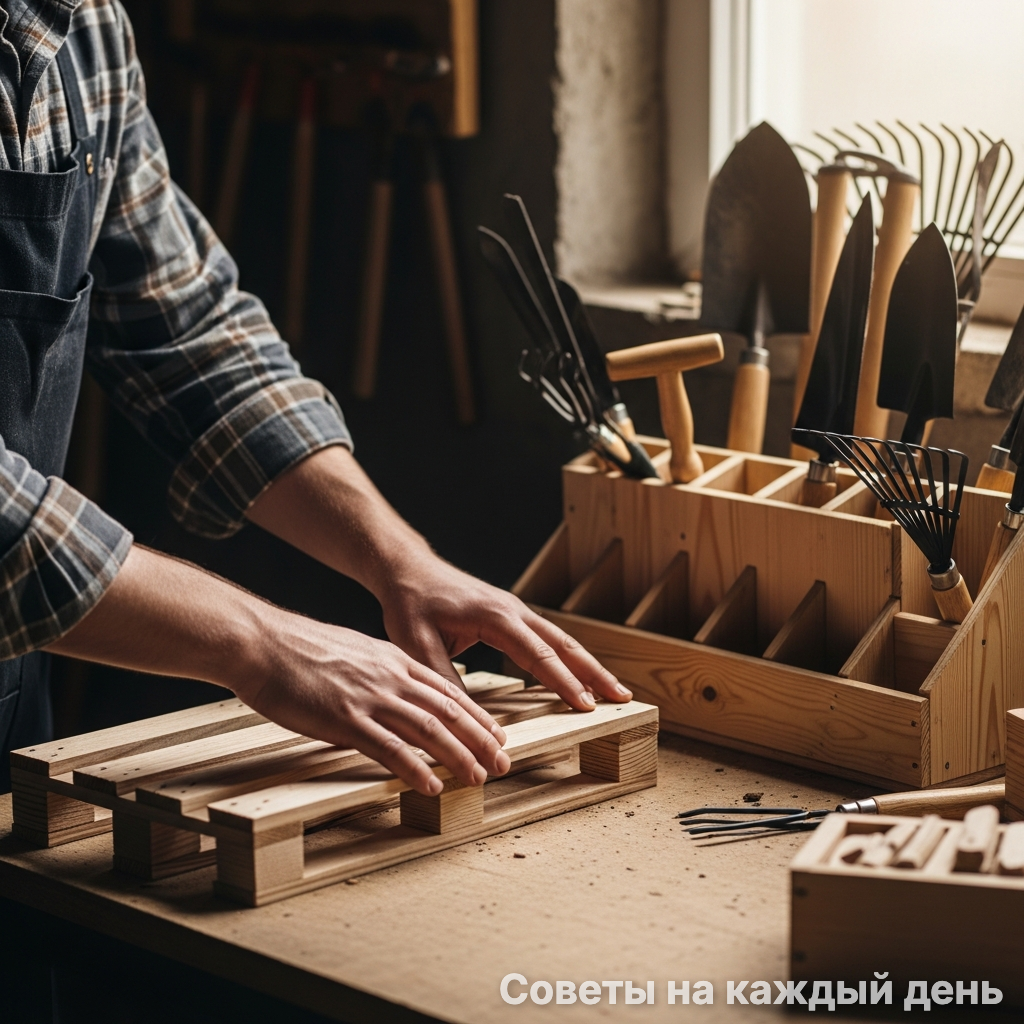 Вертикальный органайзер из поддона - это 2 квадратных метра полезной площади на нулевом бюджете.