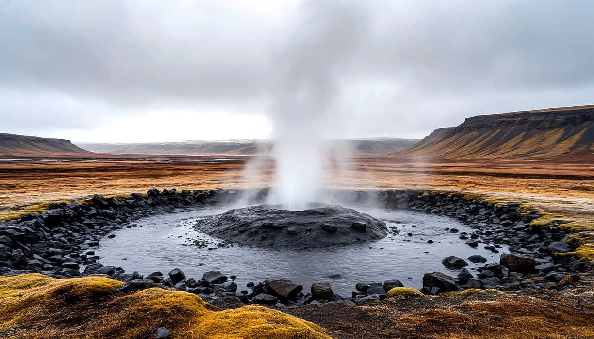 Исландия известна своими гейзерами.