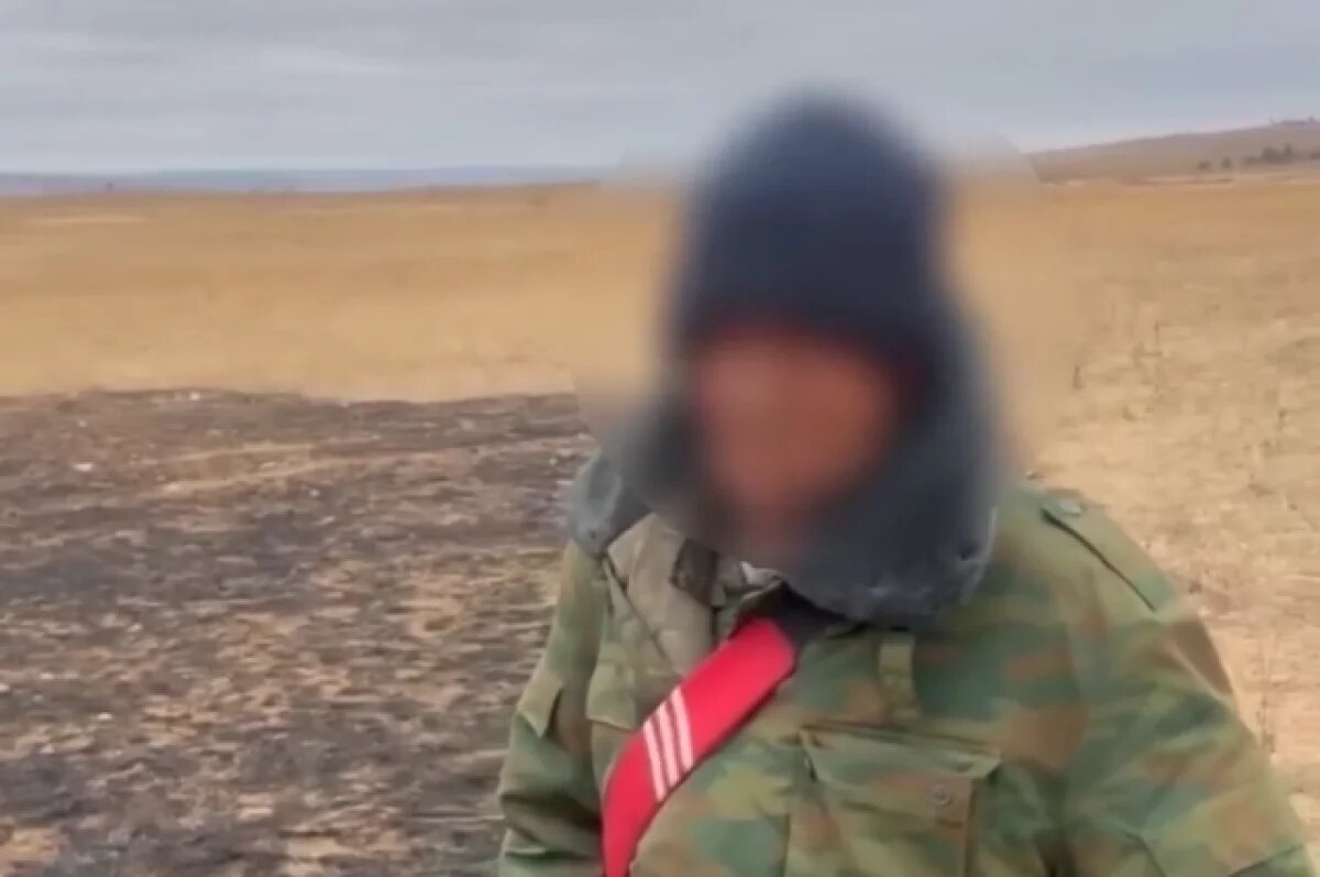    Забайкалец устроил пожар сухой травы во время выпаса скота