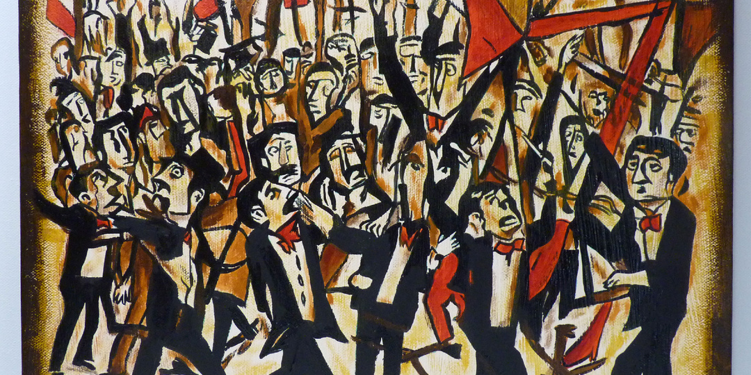 Картина "Парад дирижёров", акрил, холст