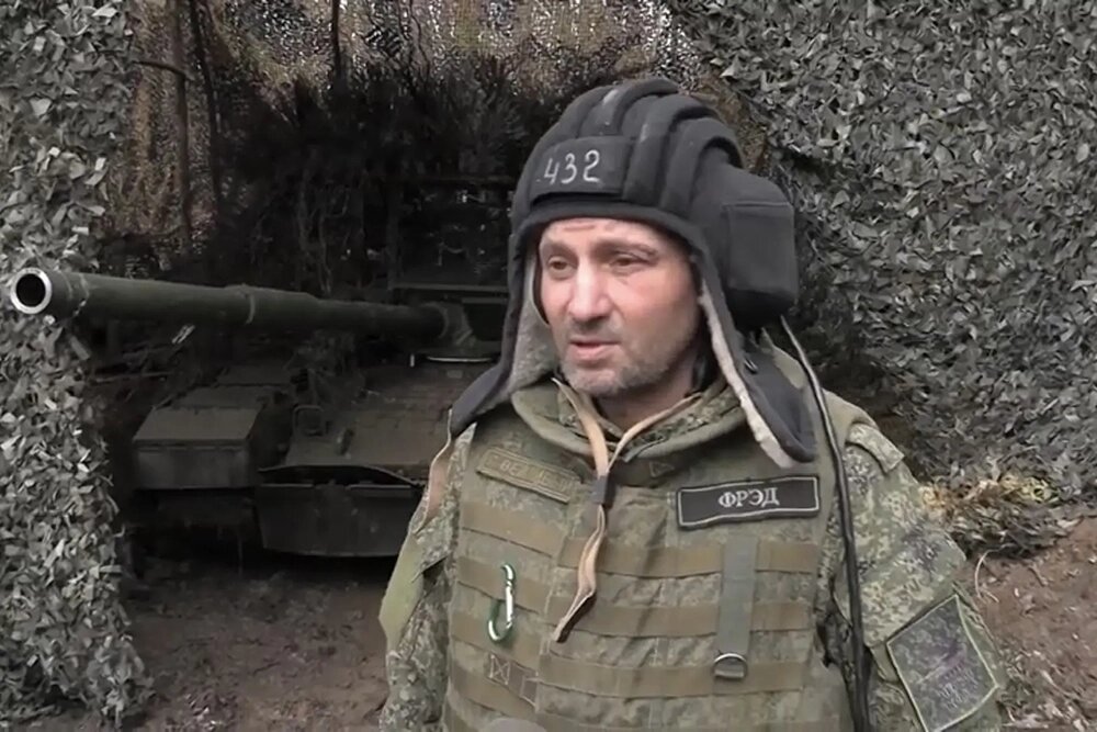    Командир танка с позывным Фред. Фото: Министерство обороны РФ