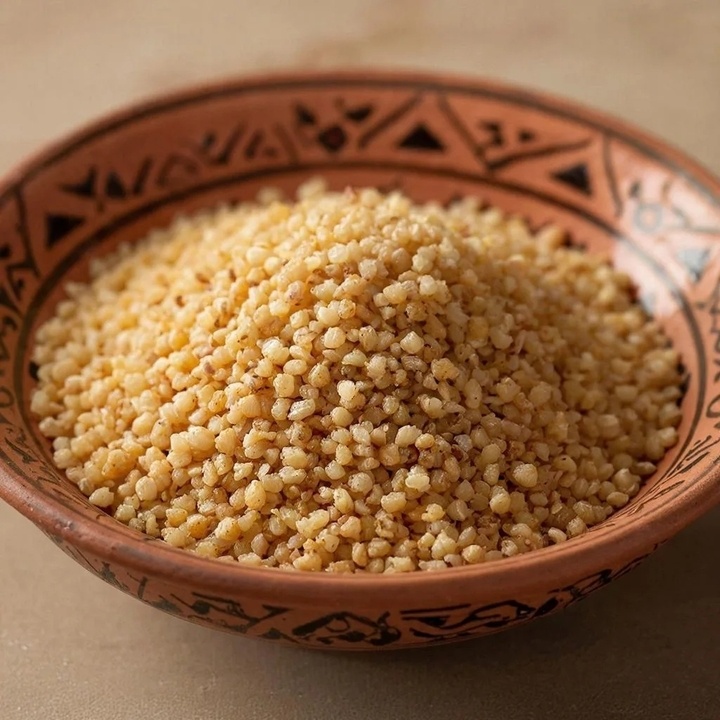     Минеральный состав булгура тоже радует: железо, магний, калий, фосфор, цинк, марганец, медь, селен – прекрасный набор! Фото сгенерировано