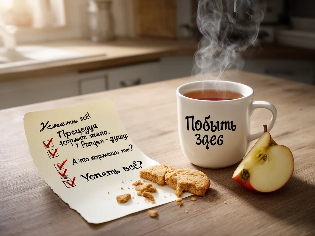 «Процедура кормит тело. Ритуал — душу. А что кормишь ты?»