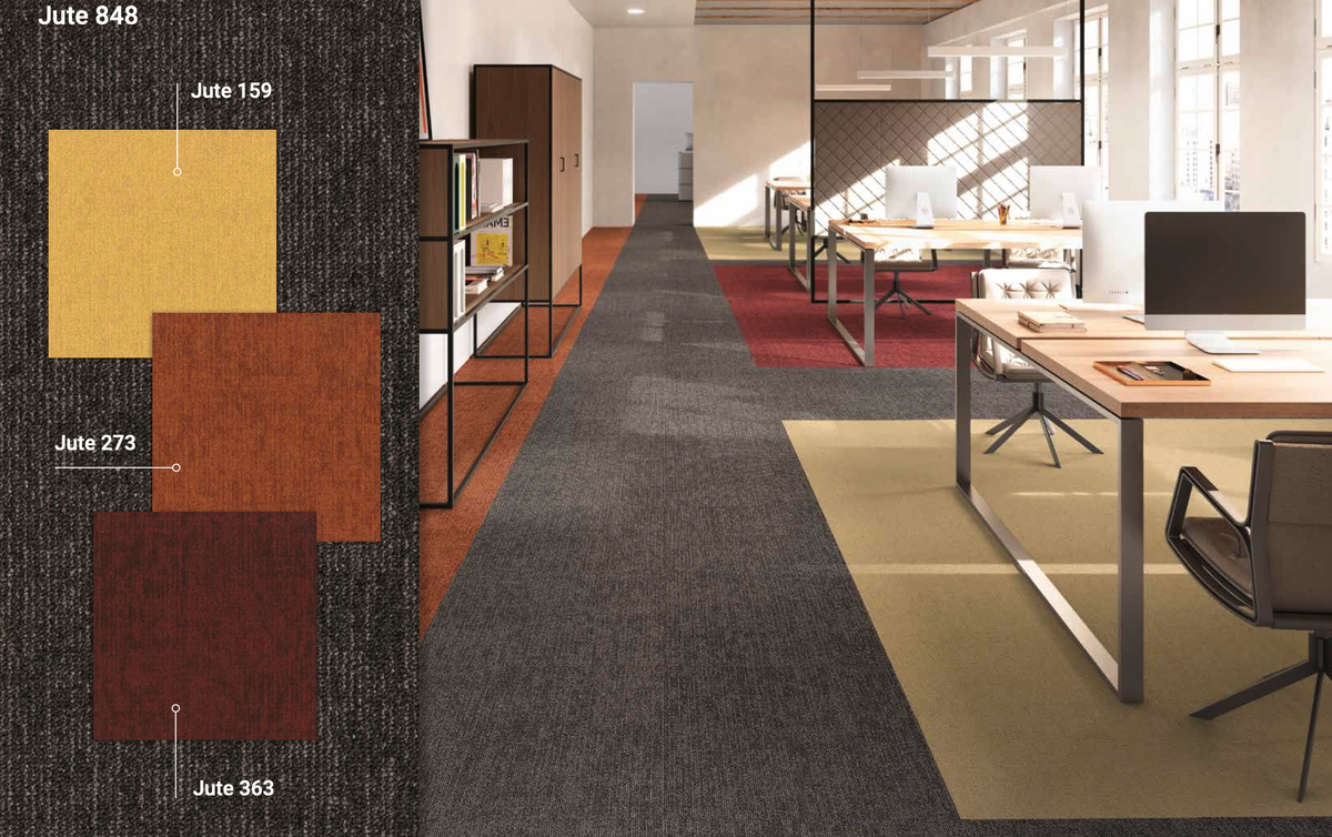 Комбинирование ковровой плитки IVC Commercial коллекция Rudimens Jute