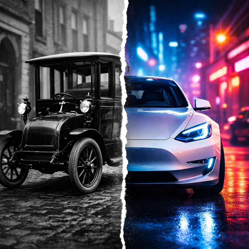 Электромобиль тогда и сейчас