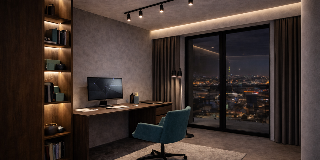 Трековое освещение в ремонте квартиры: когда оно усиливает интерьер, а когда делает его визуально слабее