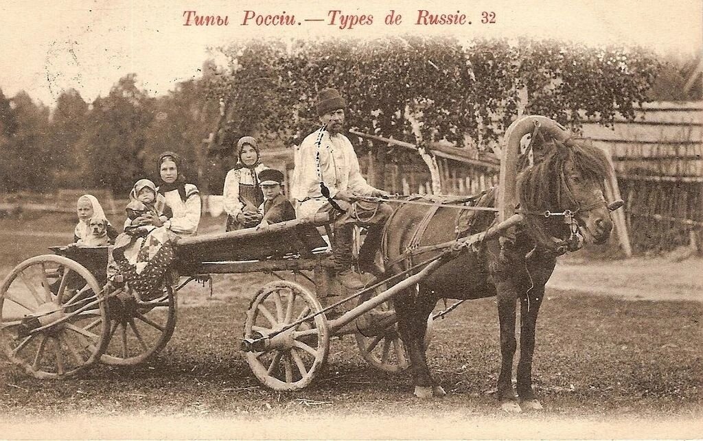 Классическая картина. Колёса передние сделаны так, чтобы заходить под низ телеги