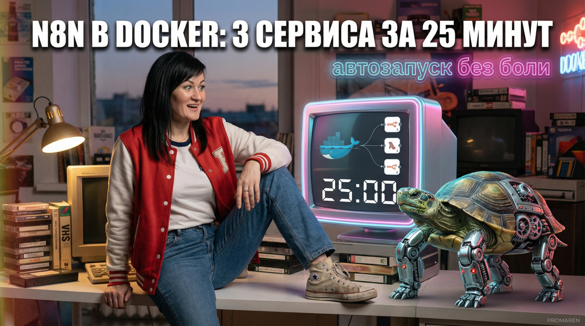    Стек с n8n и базой данных запускается за 25 минут через docker-compose | Марина Погодина, PROMAREN Марина Погодина