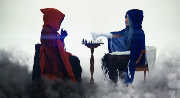 Красивый кадр из клипа. И даже не совсем ИИ 