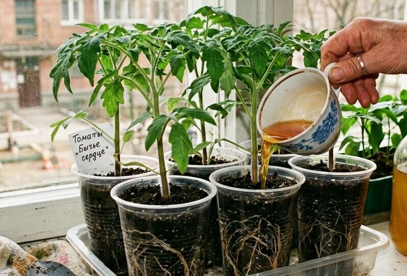 Чем подкормить рассаду, чтобы она была коренастой и не бледнела?
