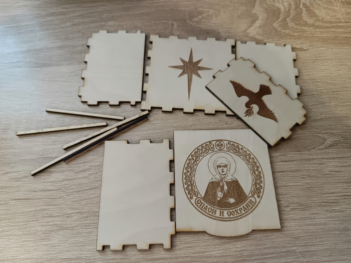 Заготовка шкатулки на лазерном станке