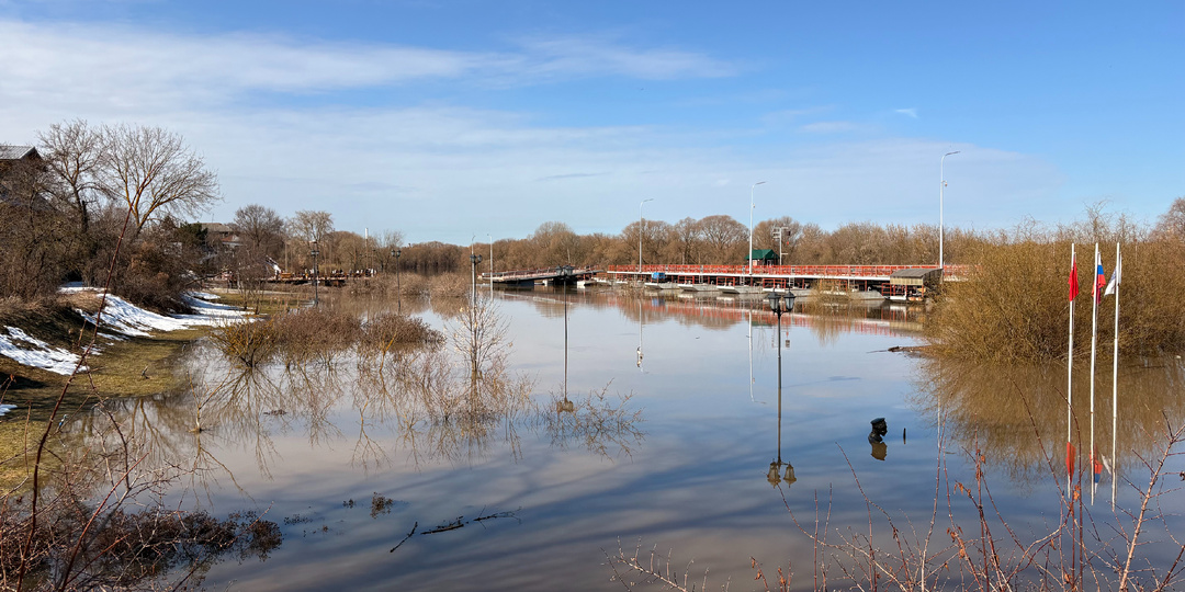 Разливы в 2026 году: Коломна и Озеры по состоянию на начало Апреля 2026 года. Половодье 2026.