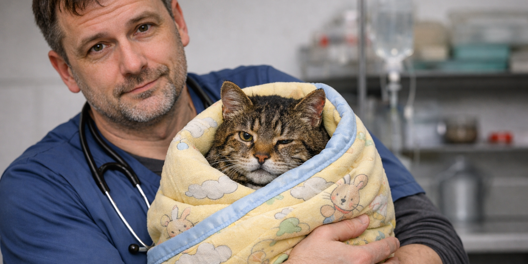 Я думал, что это будет обычный рабочий день, пока мне не принесли кота в детском одеяле