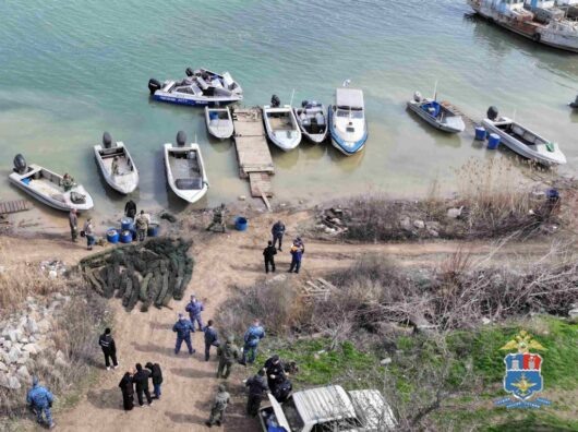    Изъяли 500 метров браконьерских сетей// Фото пресс-службы УТ МВД России по СКФО