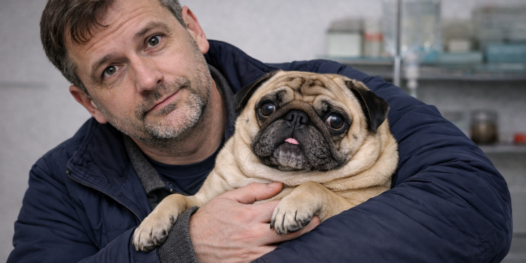 Один мужчина привёл ко мне мопса и шёпотом признался, что боится его дома один на один