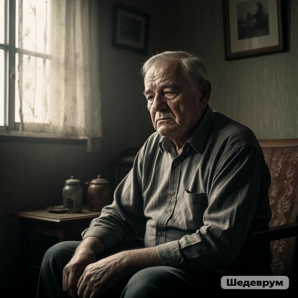 дедушка в печали
