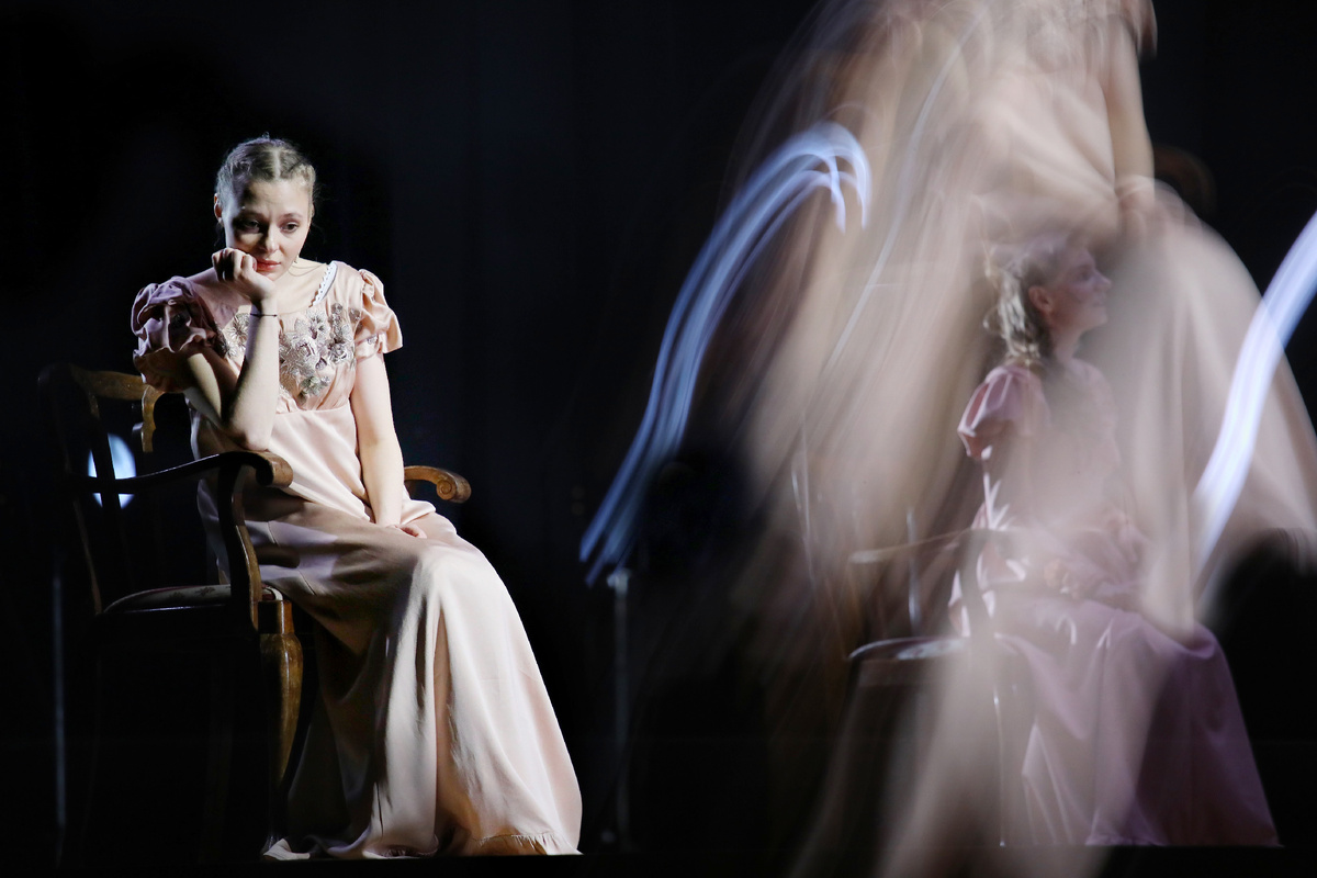 Кристина Ямщикова в спектакле "Онегин", 2026 г. Фото автора.