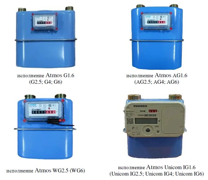 Общий вид счетчиков Atmos Unicom IG