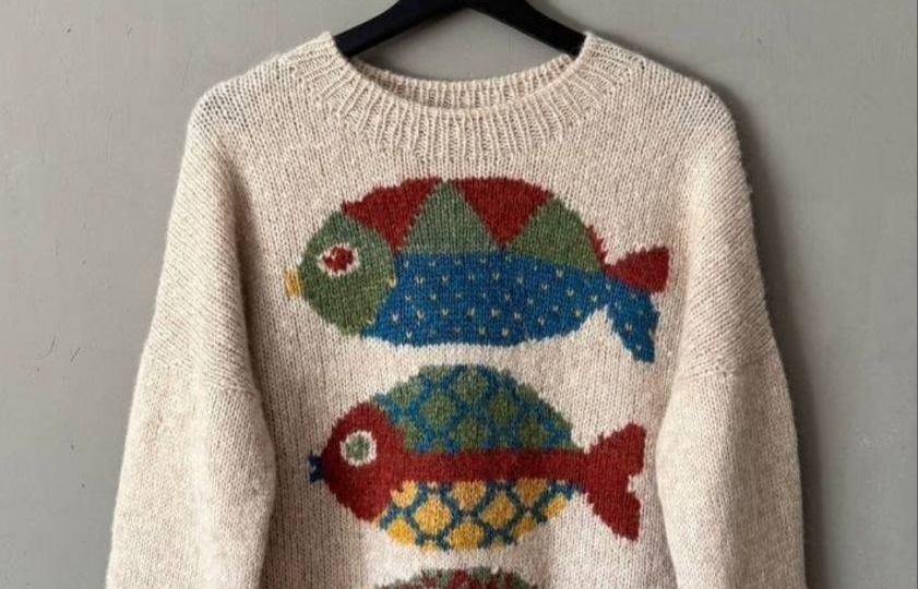 Начинаю вязать джемпер "Рыбы мои