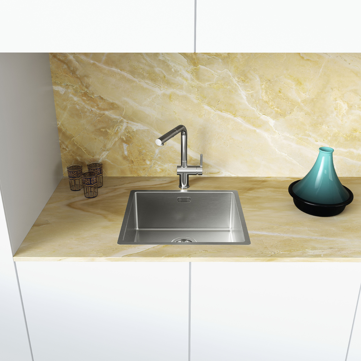 Мойка BXX 210-40 из шлифованной нержавеющей стали AISI 304, в шкаф 50 см.