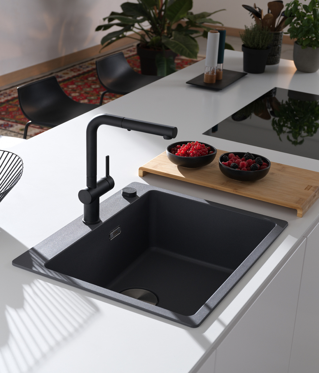 Мойка MRG 610-54 FTL из материала Fragranite (Фрагранайт) в цвете "Грифельный серый".