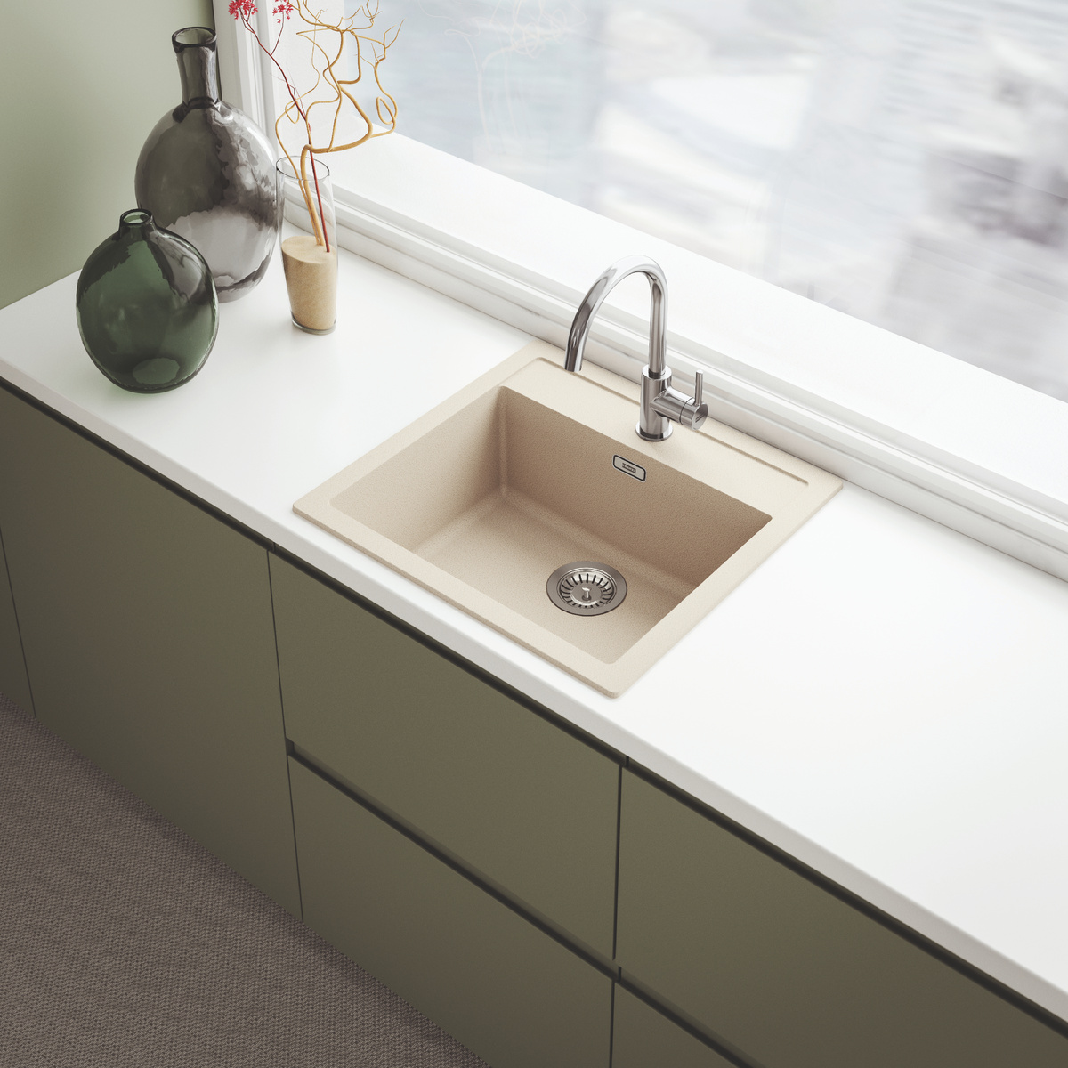 Мойка SID 610-49 из материала Tectonite (Тектонайт) в цвете "Сахара".