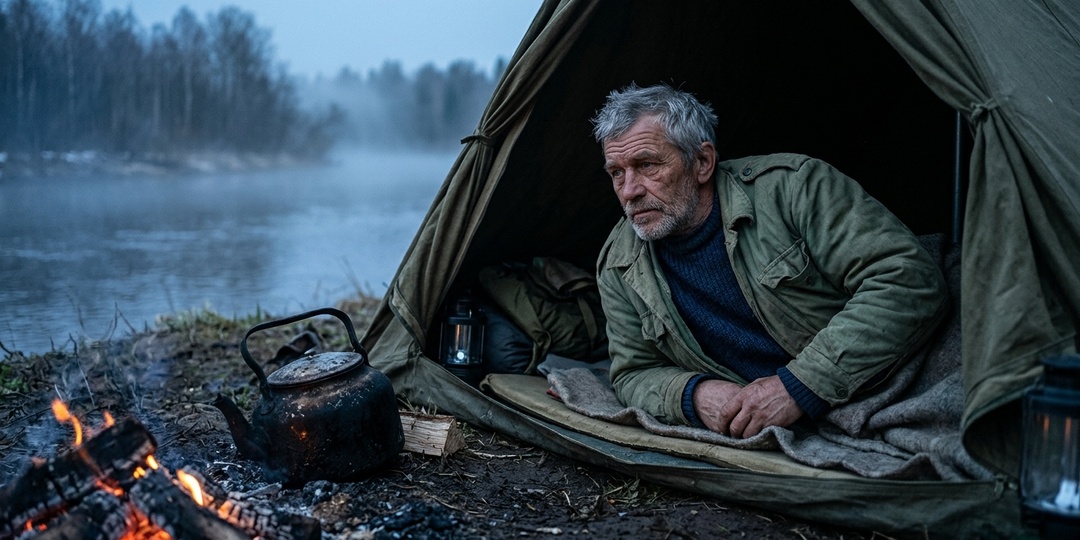 Один на Угре в апреле: 12 минут лицом к лицу с кабаном