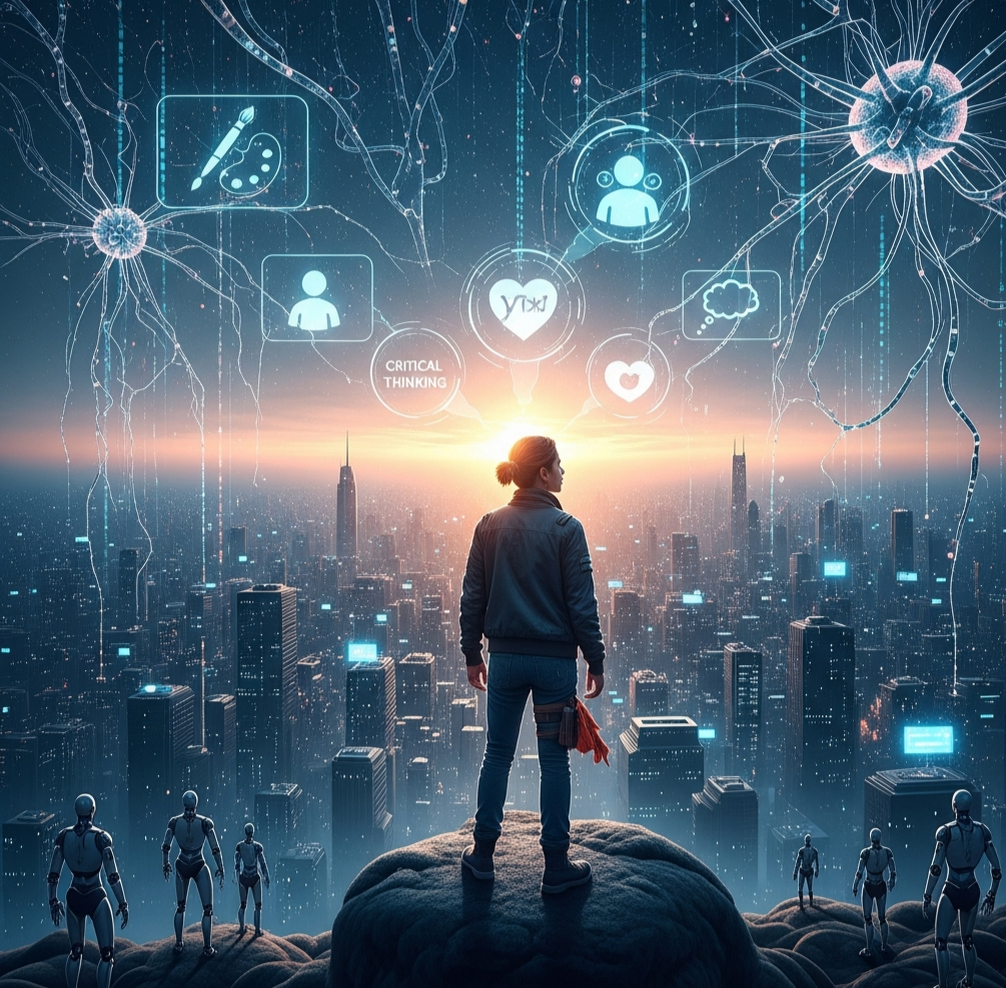 Как перестать конкурировать с алгоритмами и стать незаменимым человеком в эпоху зрелого ИИ.