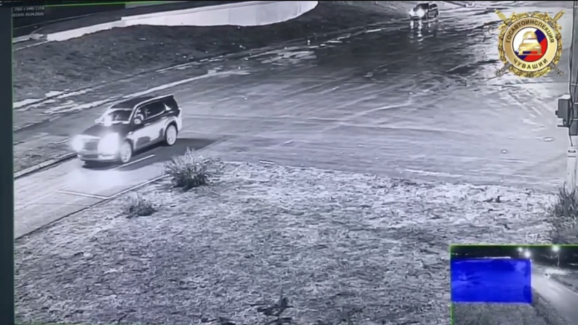    Кадр из видео ГАИ Чувашии