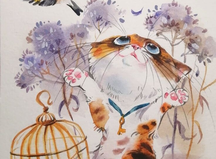 🎨 Благовещение. Кошки. Птицы