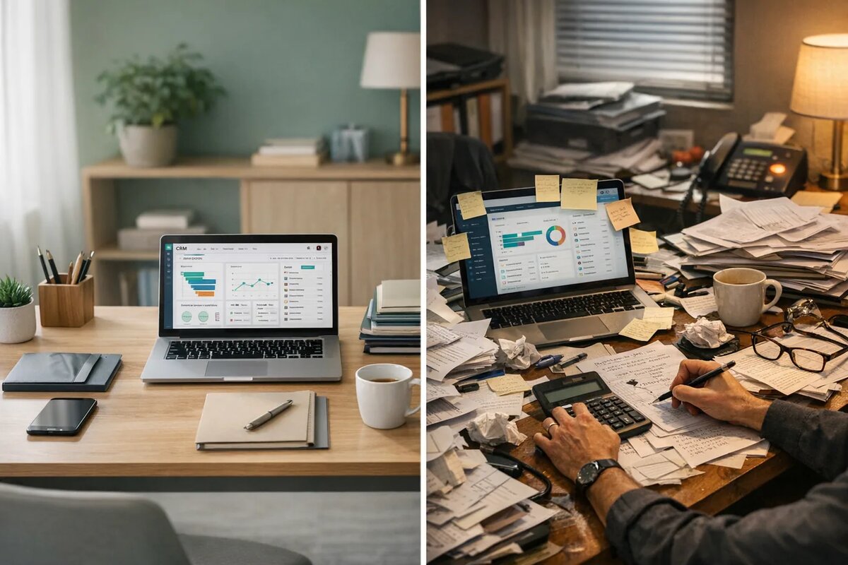       Сравнение: управляемый процесс и хаотичная ручная обработка