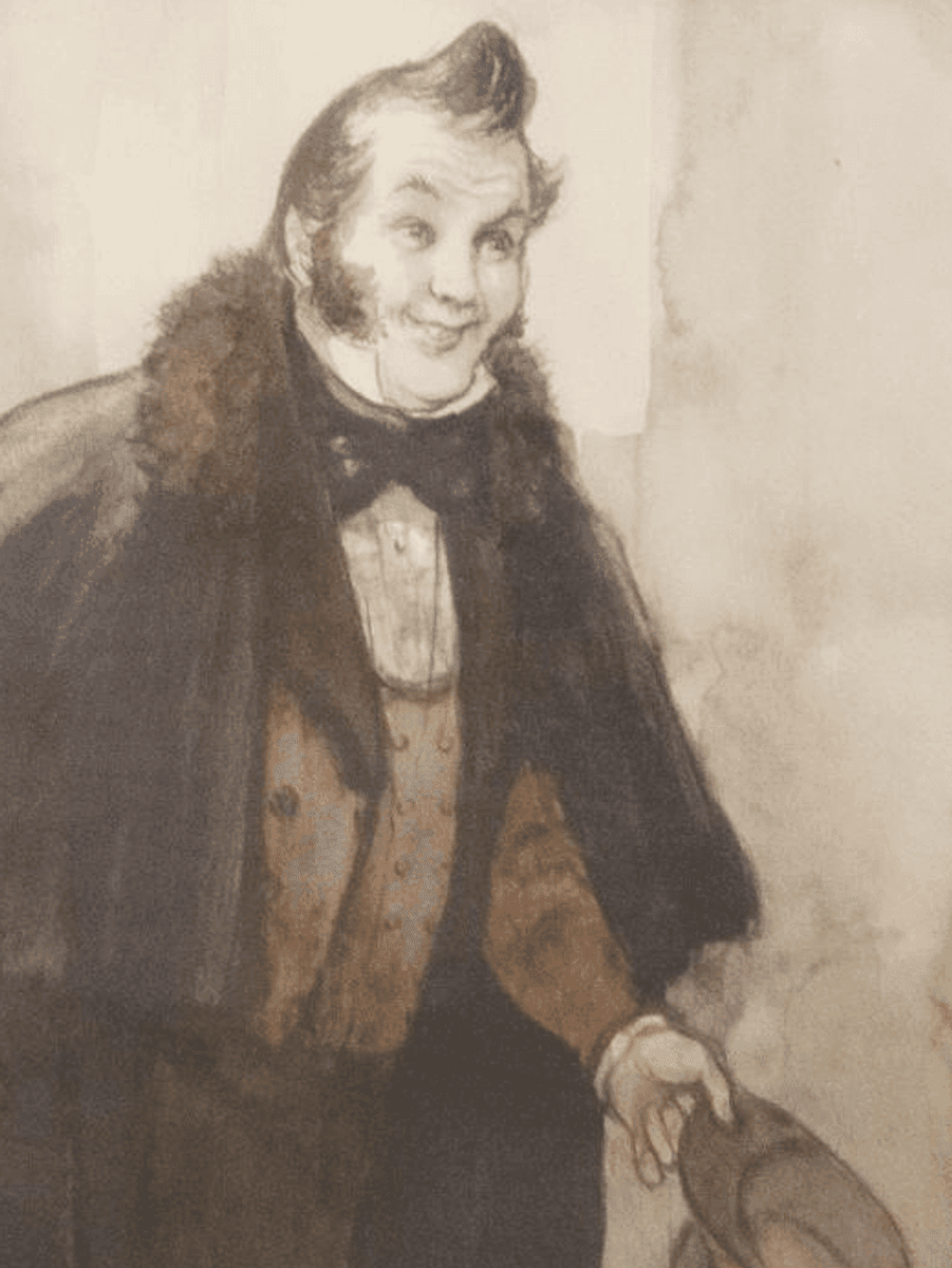 Кукрыниксы. Чичиков (фрагмент). Иллюстрация к поэме Николая Гоголя «Мертвые души». 1951. Пензенская областная картинная галерея им. К.А. Савицкого, Пенза