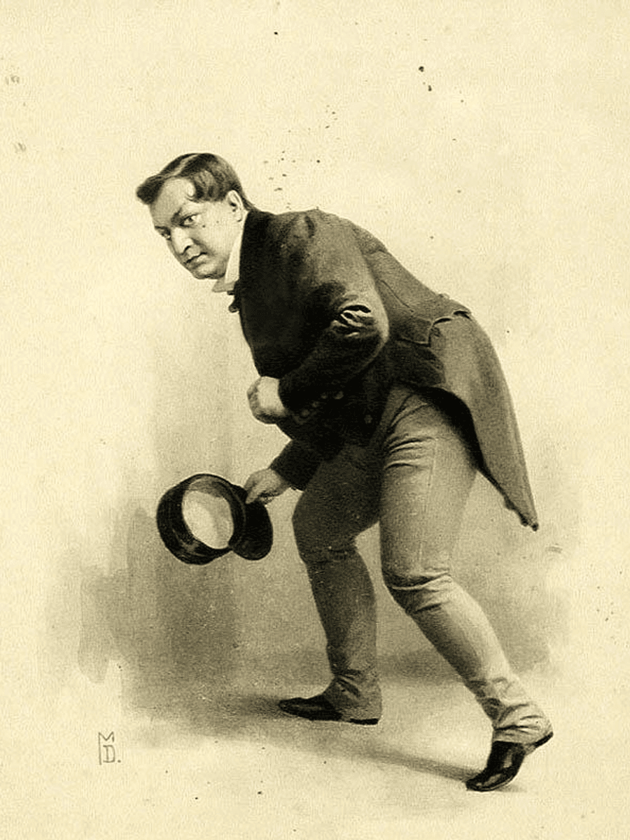 Мечислав Далькевич. Чичиков бежит от Ноздрева. Иллюстрация к поэме Николая Гоголя «Мертвые души». 1901. Музей изобразительных искусств Республики Карелия, Петрозаводск