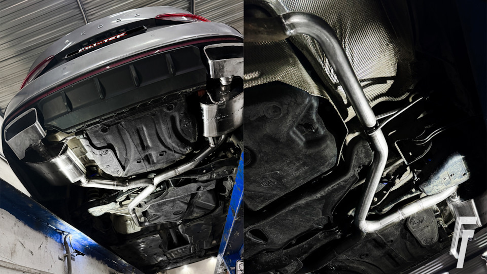 Выхлопная система с регулировкой на Skoda Octavia 1.4