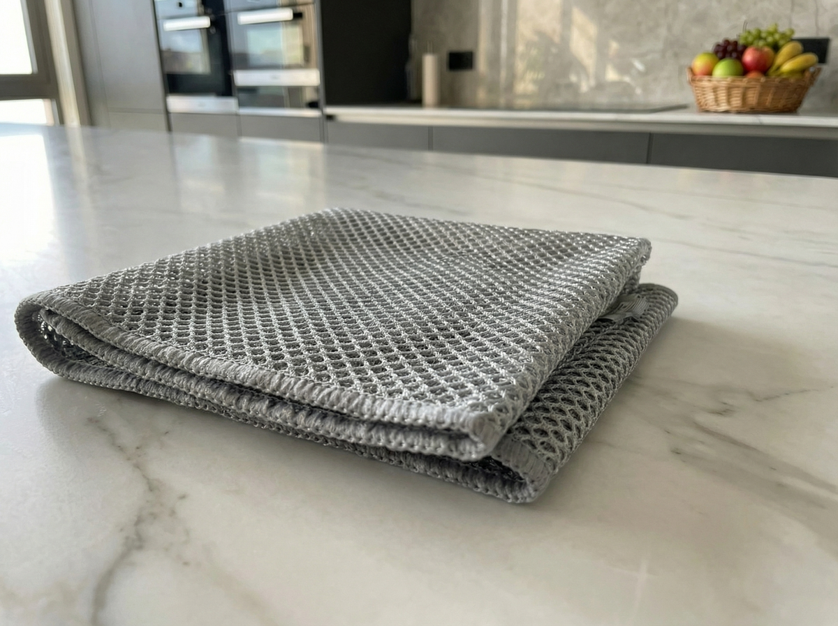 Кстати, сетка отлично подошла и для фруктов: яблоки и апельсины ею мыть особенно удобно, потому что можно быстро очистить кожуру от поверхностного налёта без лишней возни.