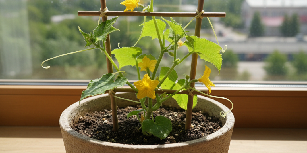 Огурцы на подоконнике: как вырастить свежие хрустящие огурчики дома 🥒