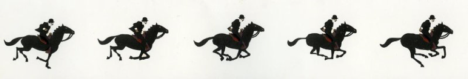 Бумажная лента для праксиноскопа: «Всадник» из Федерального государственного бюджетного учреждения культуры «Государственный центральный музей кино»
